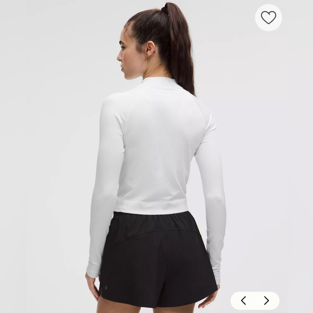 Lululemon Rest Less Cropped Half Zip Ribbed - Picture 2 of 8
